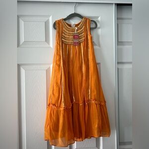 Orange (Indian style) dress size 2-3 years - NEW WITH TAGS
